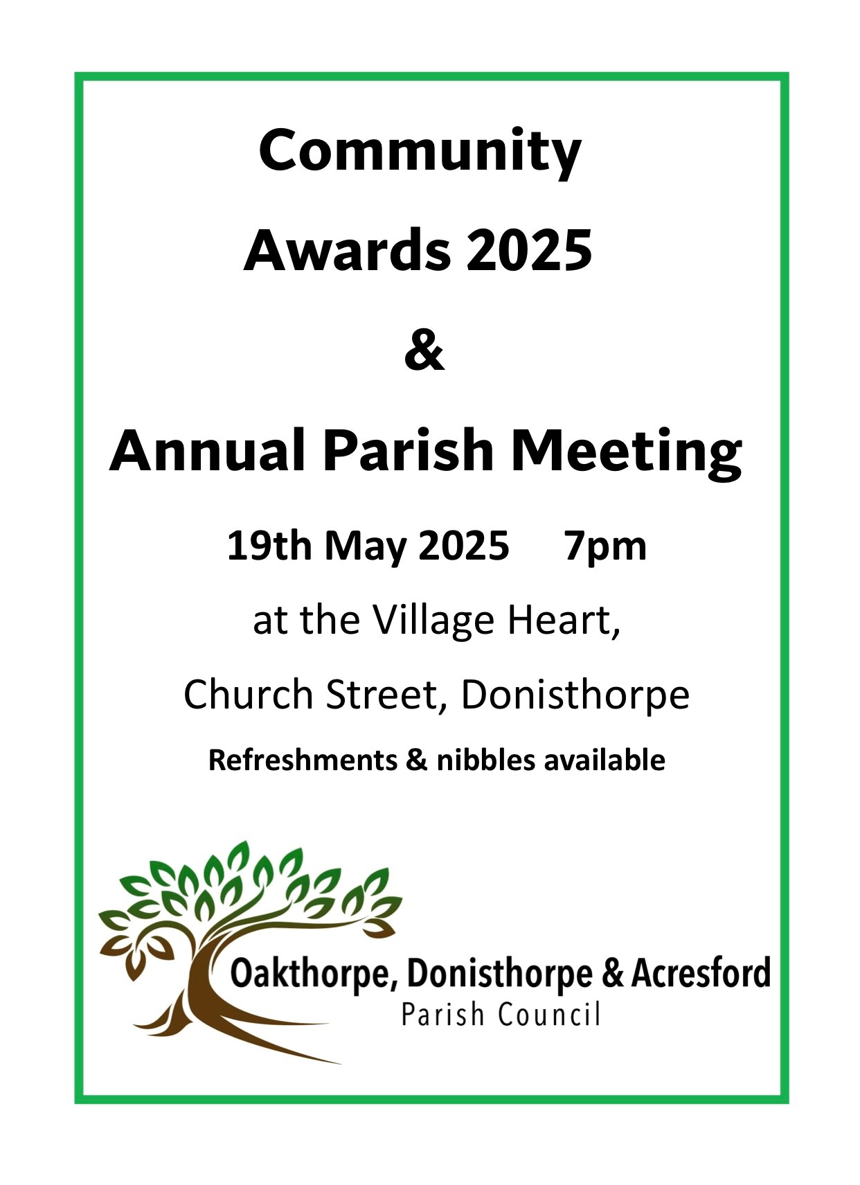 2nd Community Awards Nomination Form.
